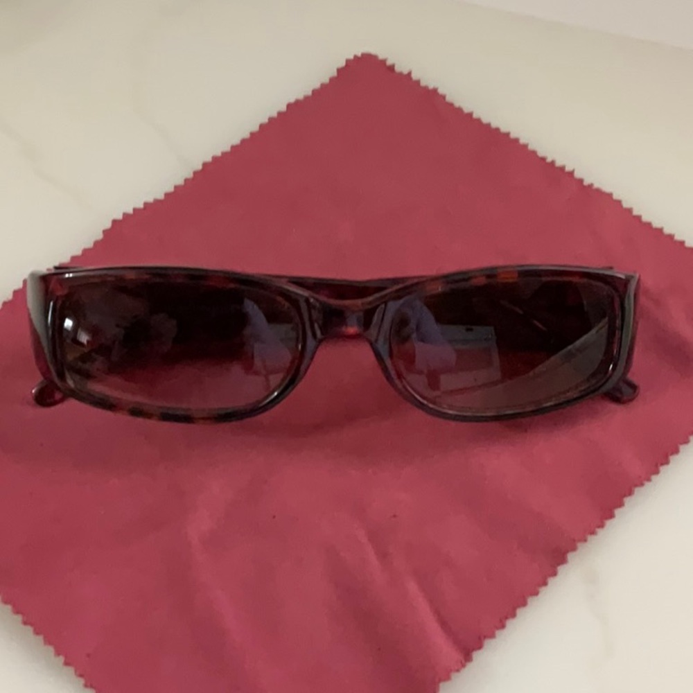 Brown Rectangular Tortoise Frame Sunglasses